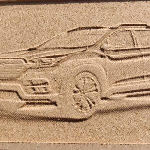 foto omgezet naar 3d in hout